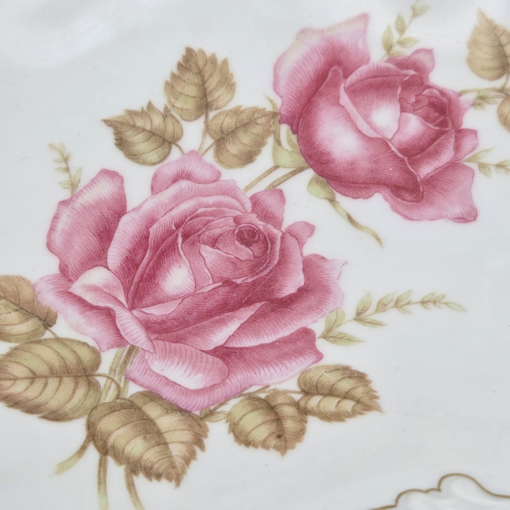 Vintage Alka Kunst Moonrose Gold Gilded Small Platter Dish With Roses - Picture 3 of 10